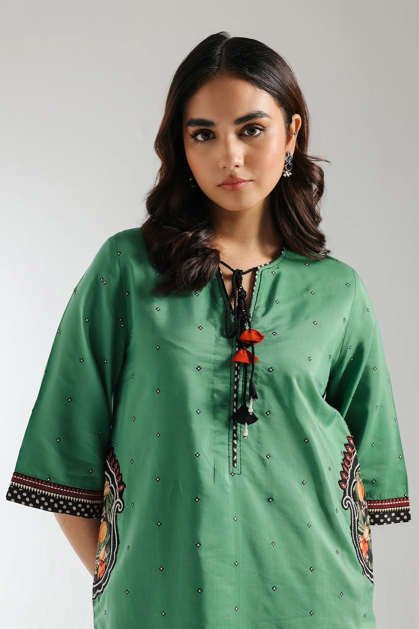 ETHNC Original Green Black Print Straight Trouser Suit