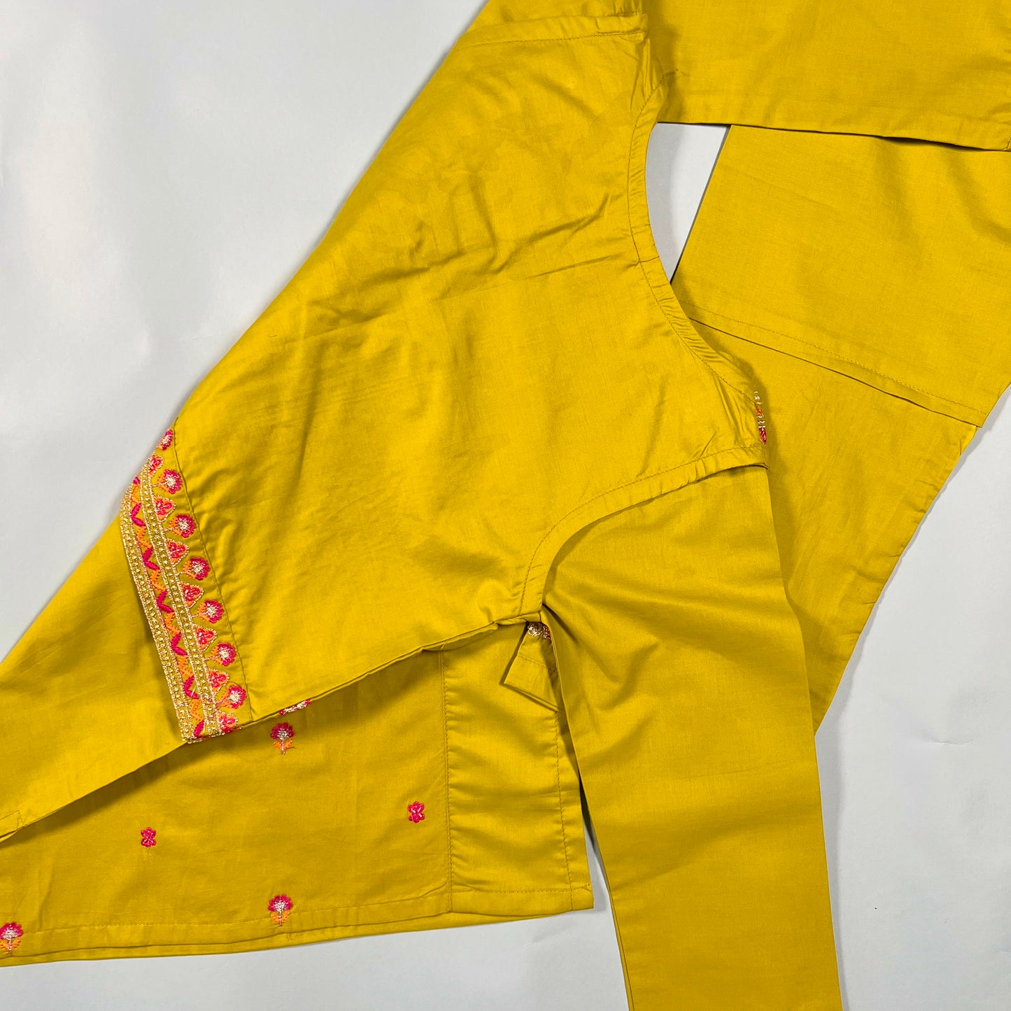 Kids Lime Waistcoat Embroidered Lawn Kurta Suit