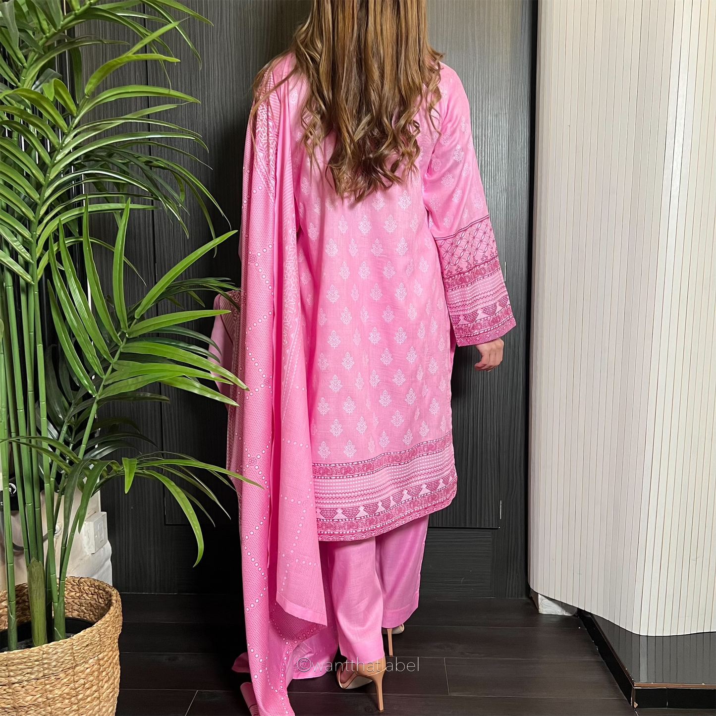 Aisla Baby Pink Sequin Embroidered Lawn Suit