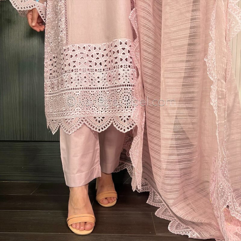 Karma Original Mauve Pearl Embroidered Kameez Suit