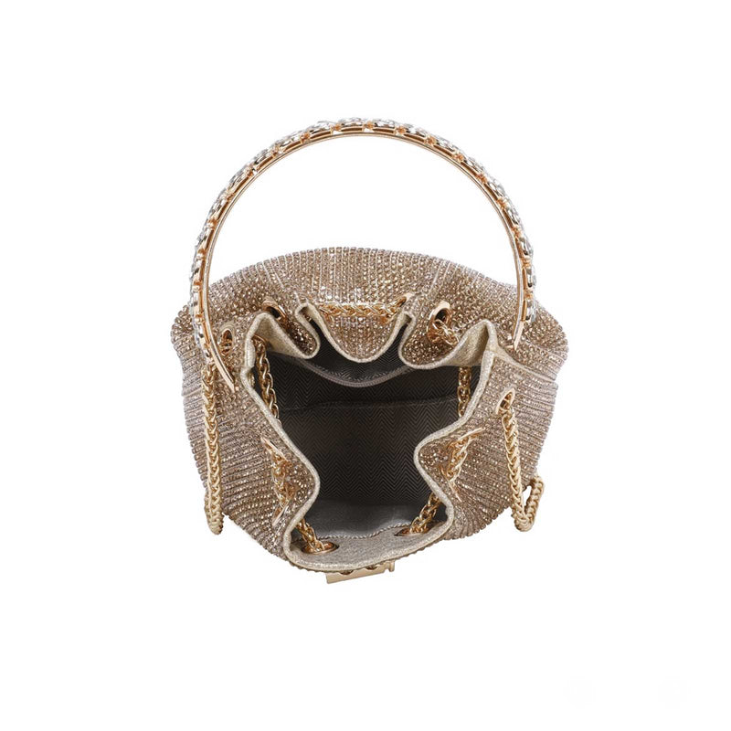 Gold Diamante Chain Strap Potli Bag