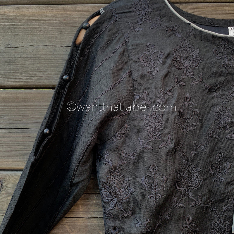 Areeba Saleem Original Black and White Embroidered Suit