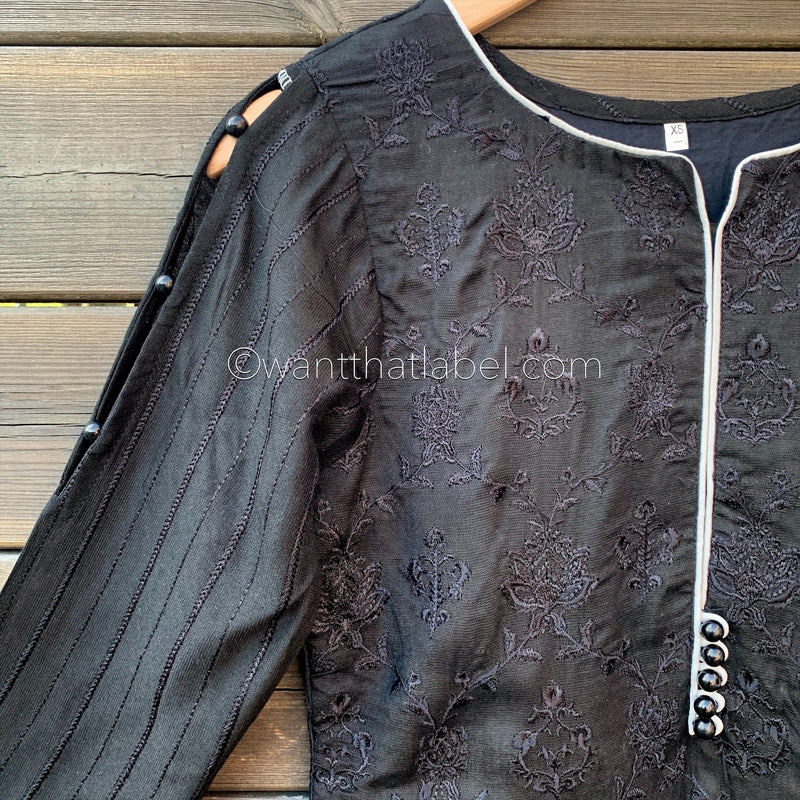 Areeba Saleem Original Black and White Embroidered Suit