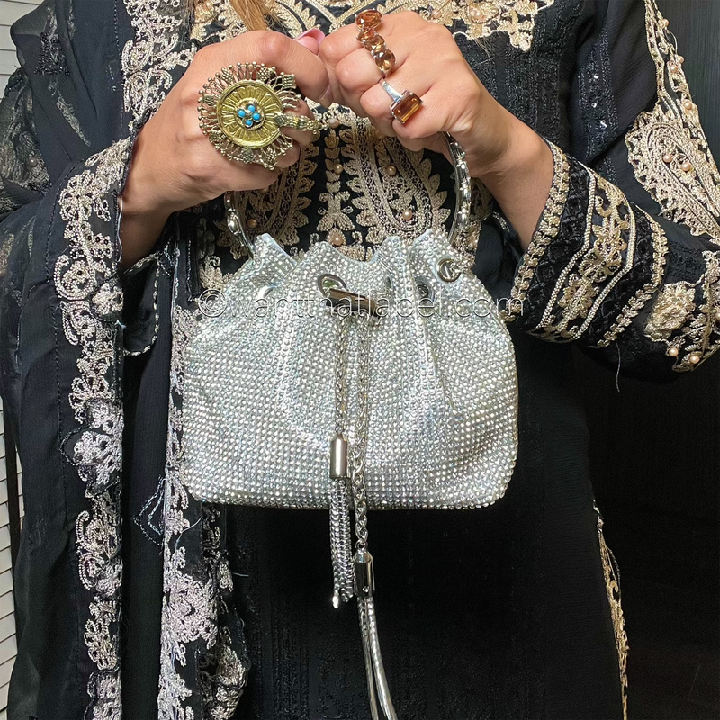 Silver potli bags sales